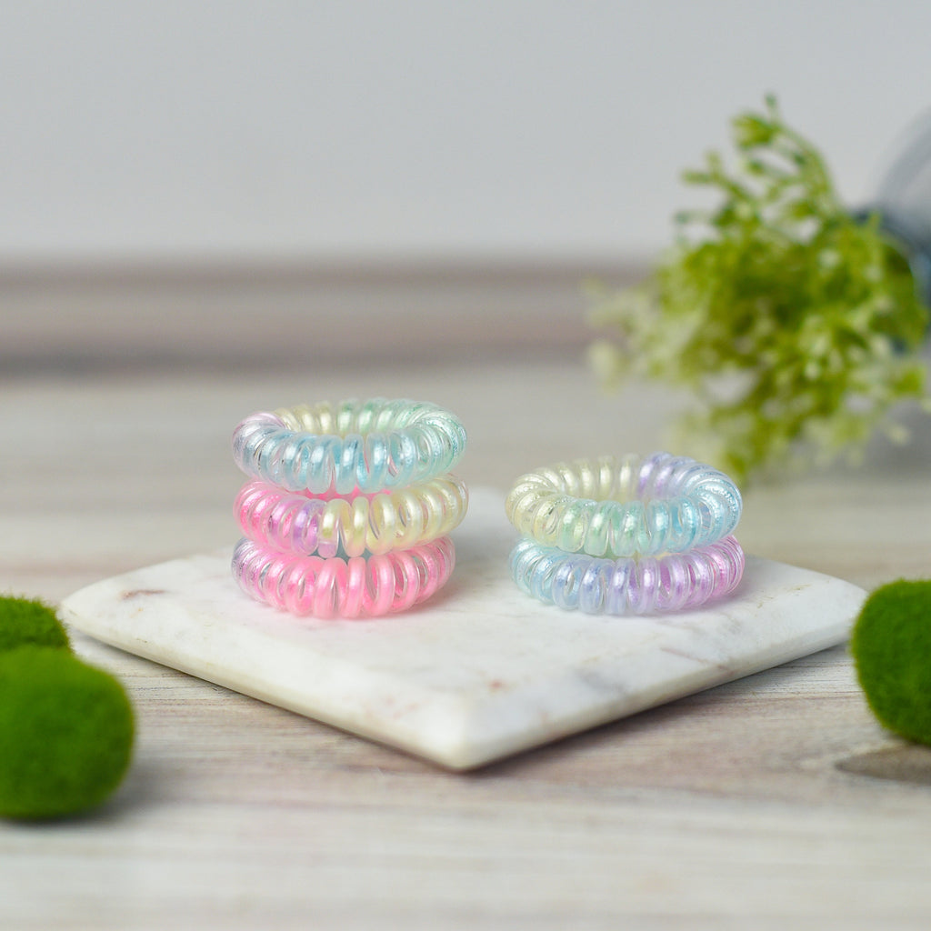 Medium Hair Coil Set in Rainbow Ombre
