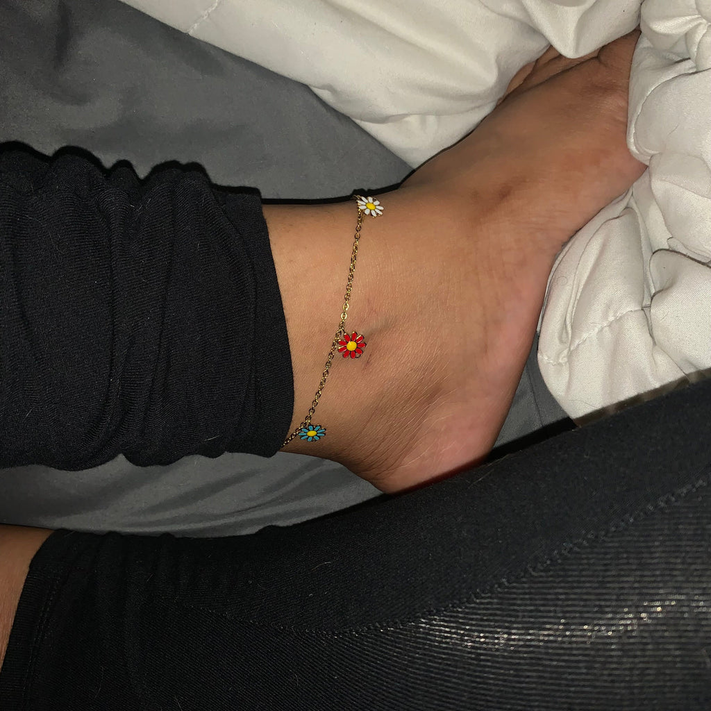 Flower Power Multicolor Anklet