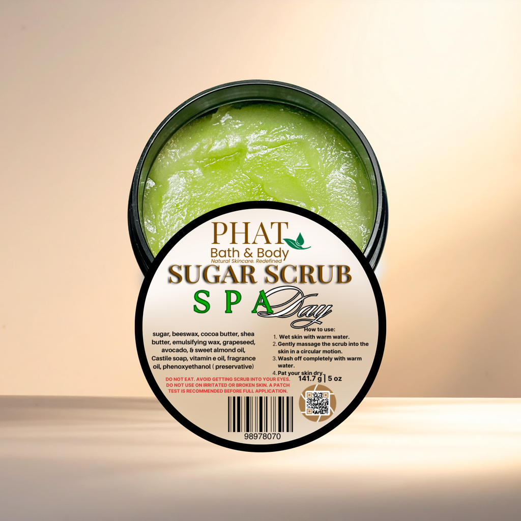 Spa Day Whipped Sugar Scrub with Cocoa Butter Mint Lemon & Eucalyptus | 5 oz