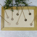 Medallion Coin Letter Necklaces in Antiqued Gold