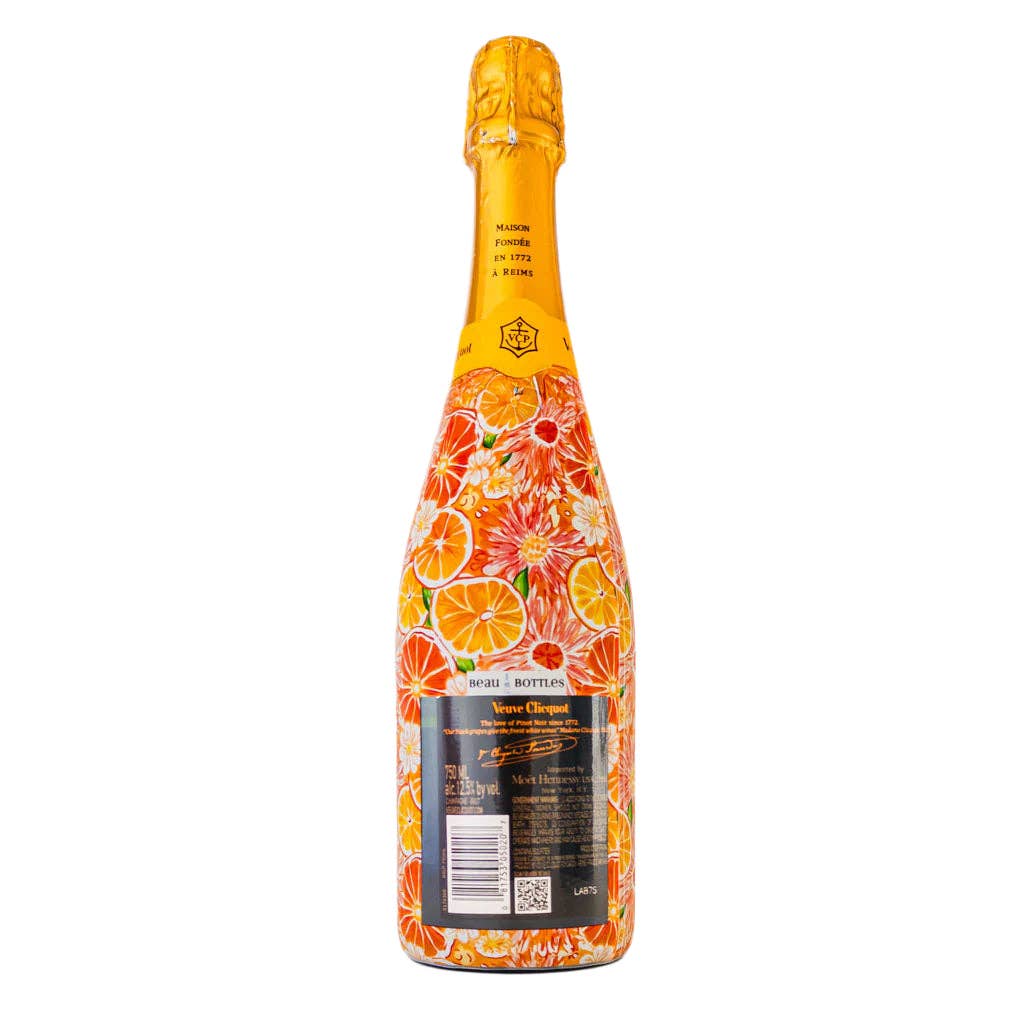 Bottle Wrap Preppy Watercolor Oranges - Champagne Collection