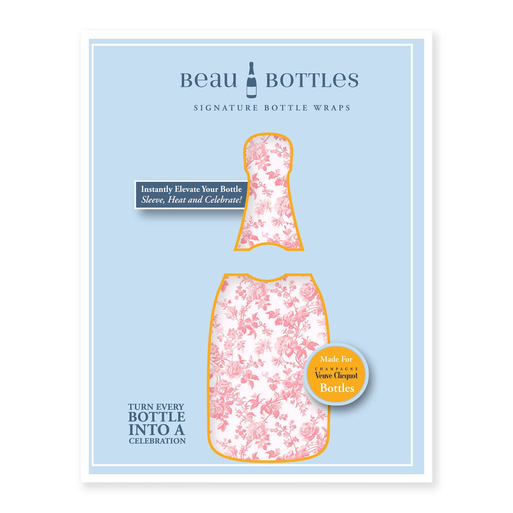 Bottle Wrap Grandmillenial Pink Floral - Champagne Collection