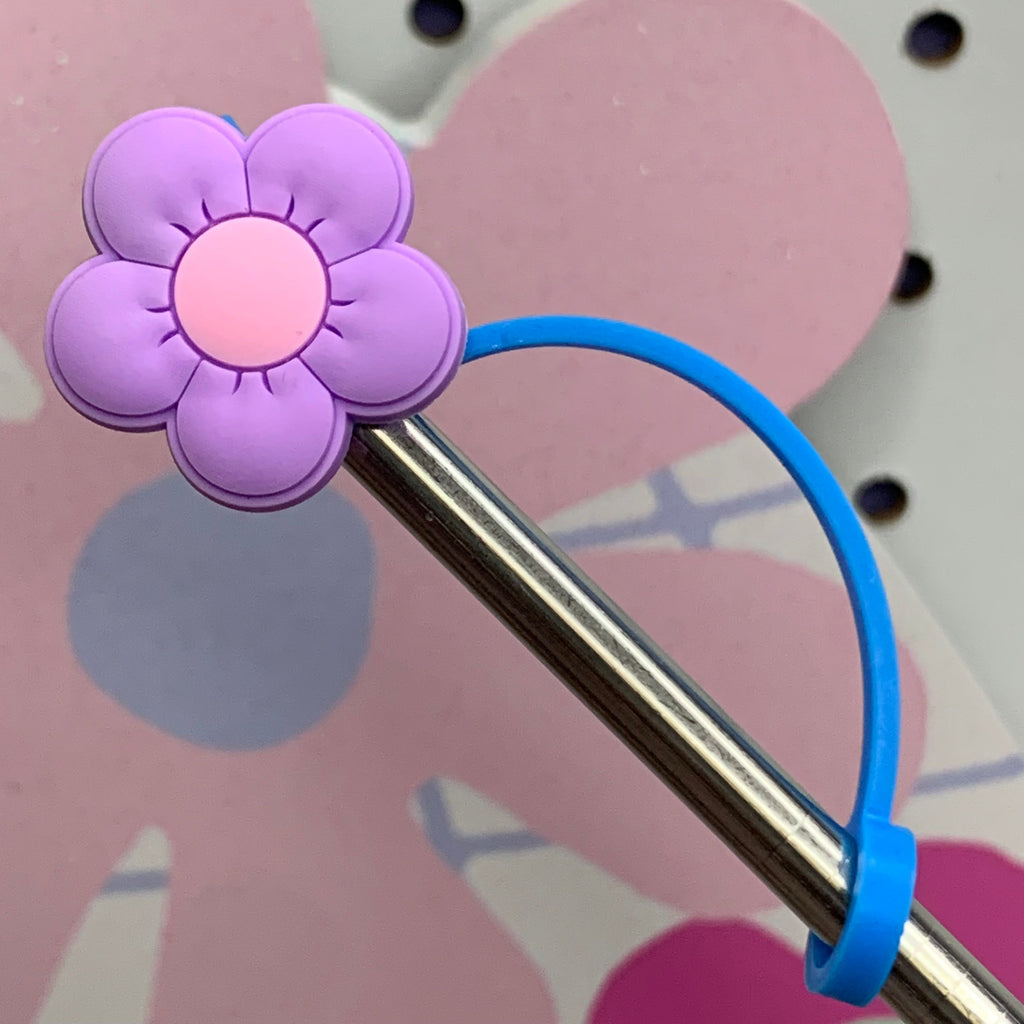 Cutie Flower Straw Topper Cup Decor