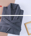 Unisex Thick Long Robe - Cotton Double Waffle