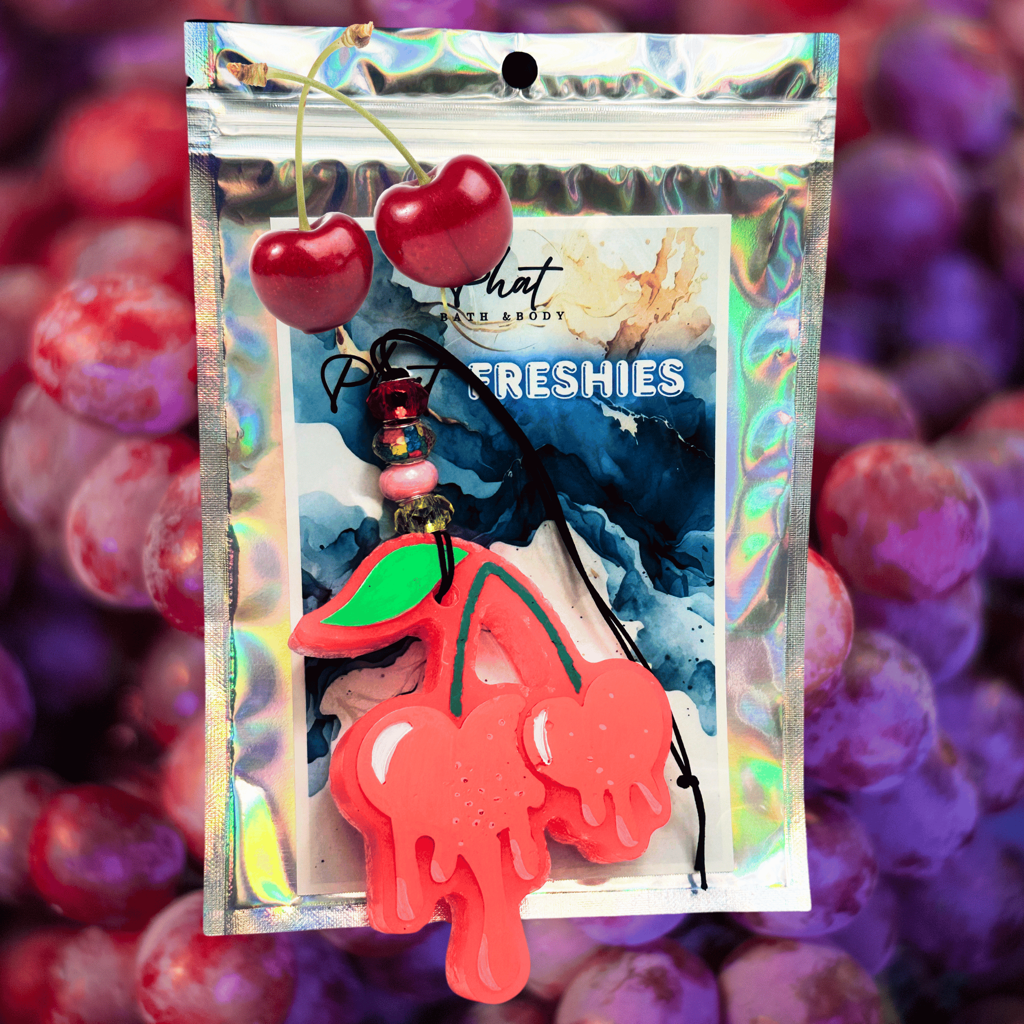 Cherry Merlot | Phat Freshie Car Air Freshener Black Cherry Merlot Type