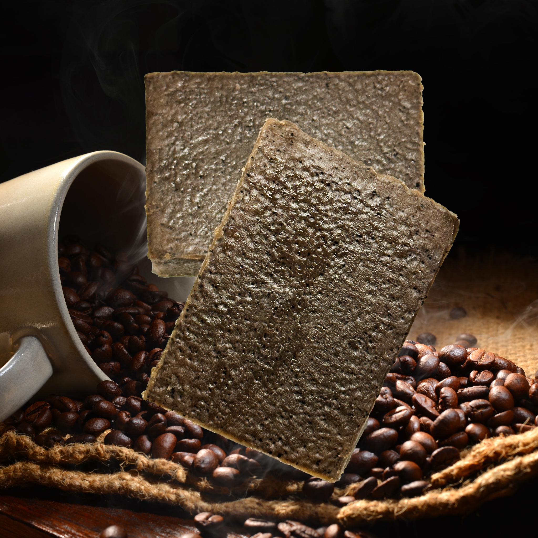 Dark Roast Coffee Handmade Natural Bar Soap Shea Butter Sensitive Skin Coffee Bar Soap