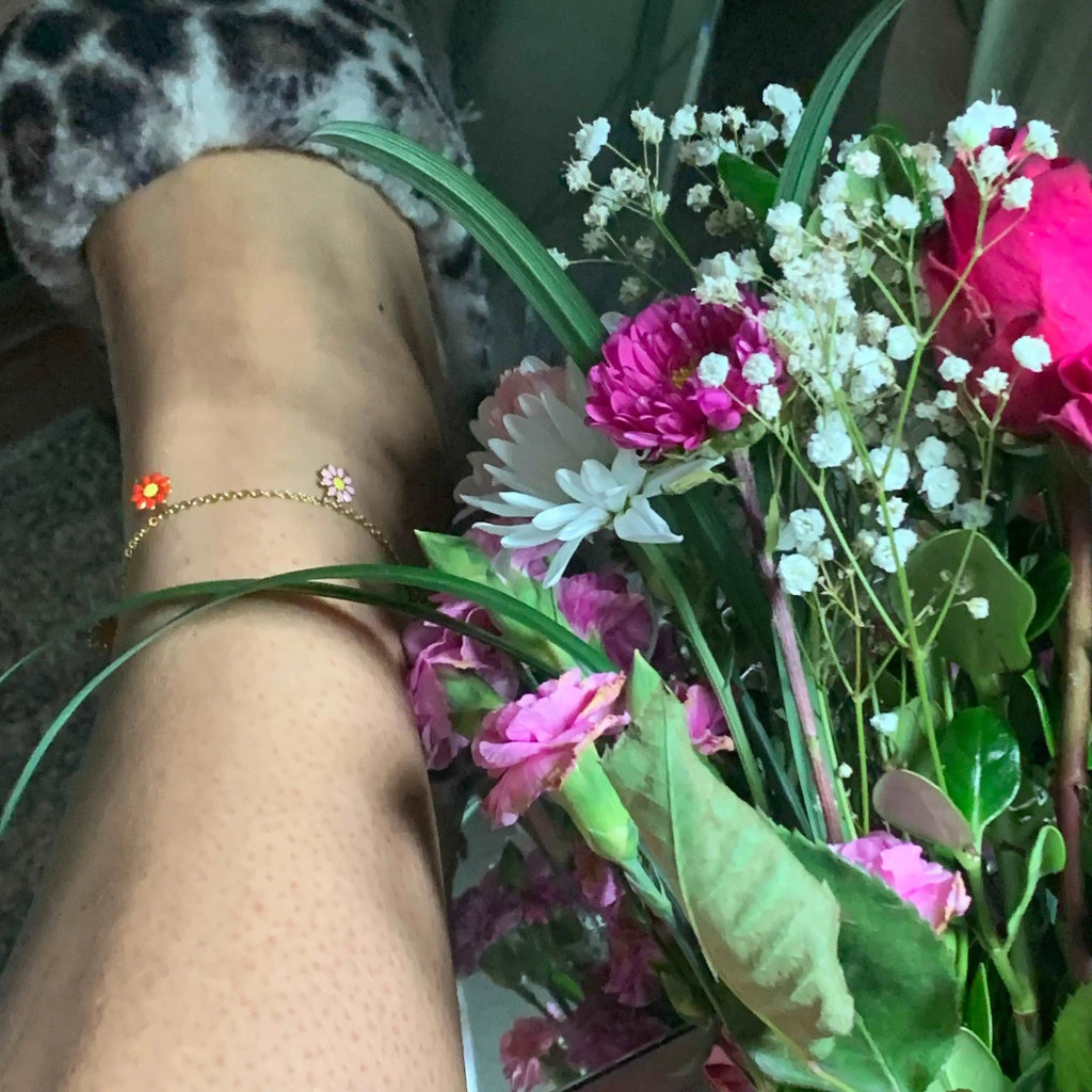 Flower Power Multicolor Anklet