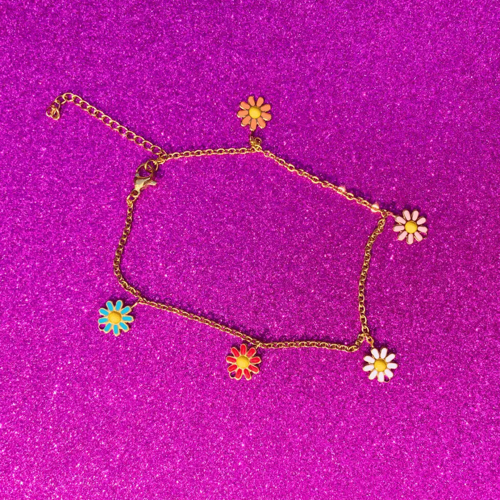 Flower Power Multicolor Anklet