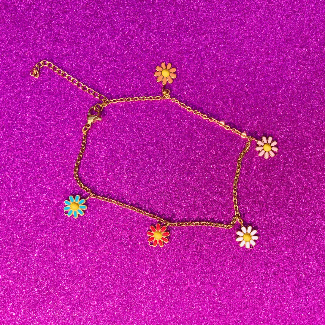 Flower Power Multicolor Anklet