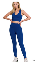 Athletic Racerback Tank Top & Leggings Set