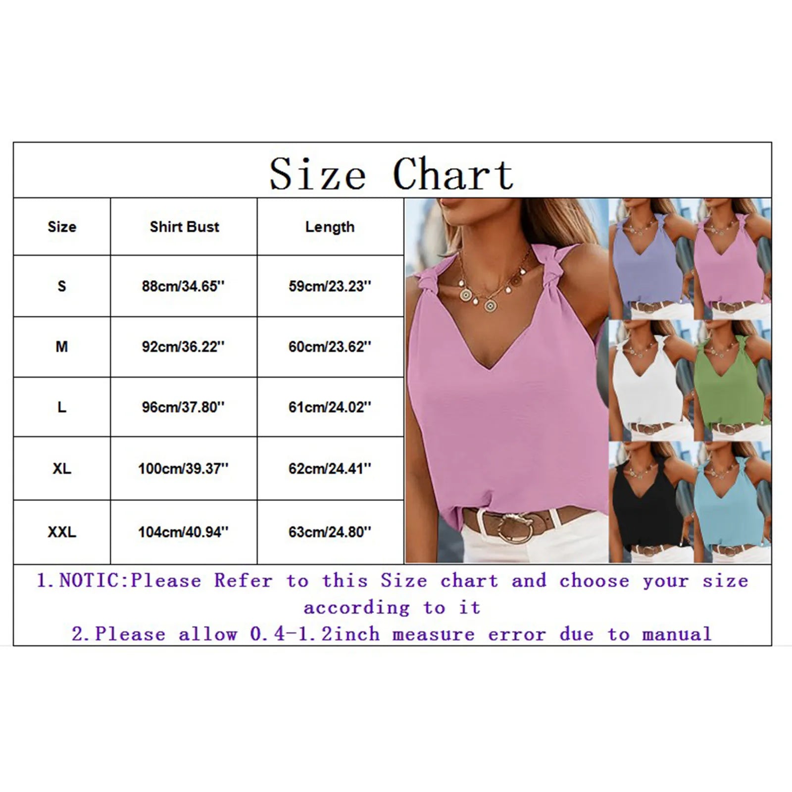 Knotted V-Neck Sleeveless Top