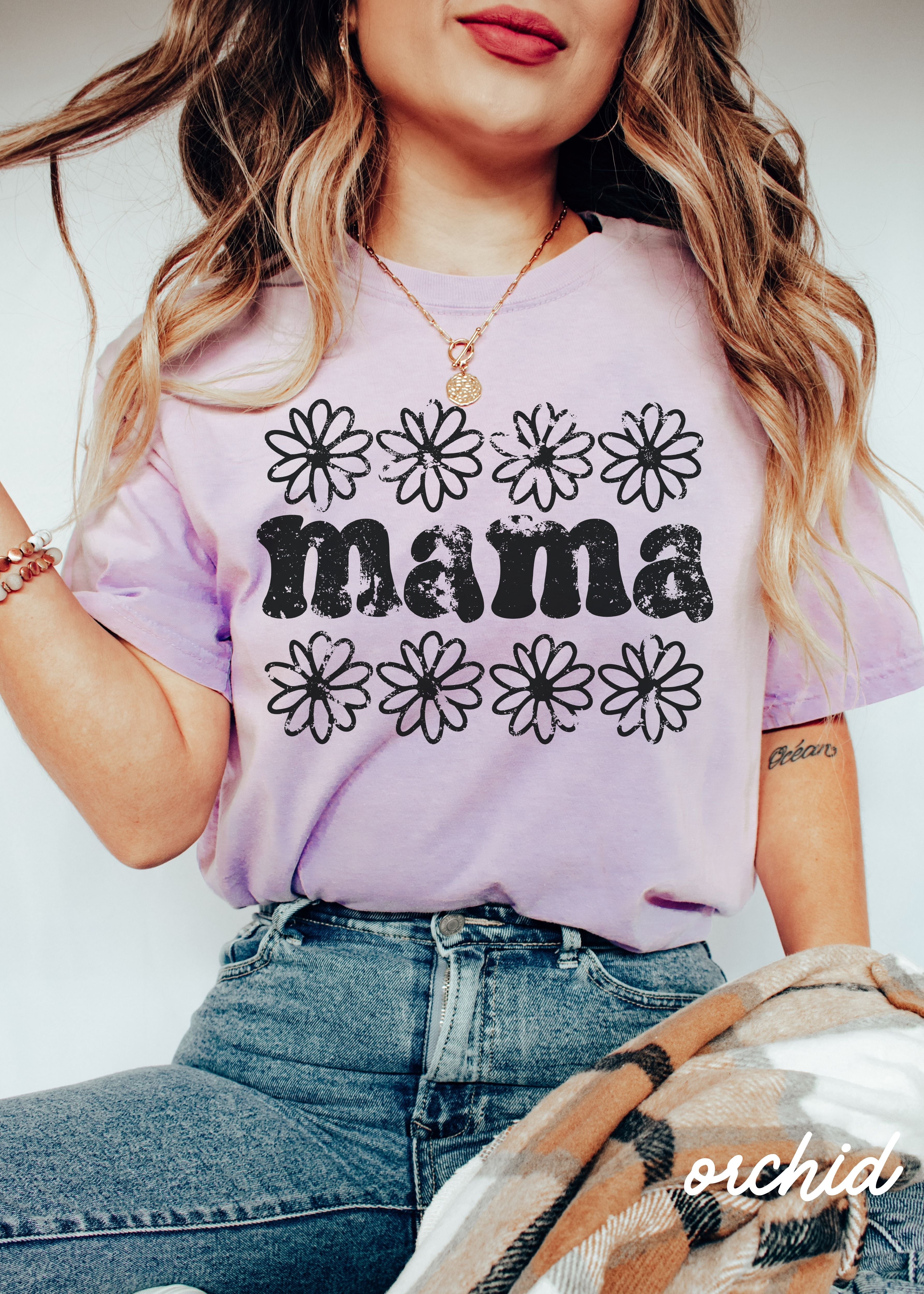 Mama Daisy Floral Tee *12 Colors (S-3X)