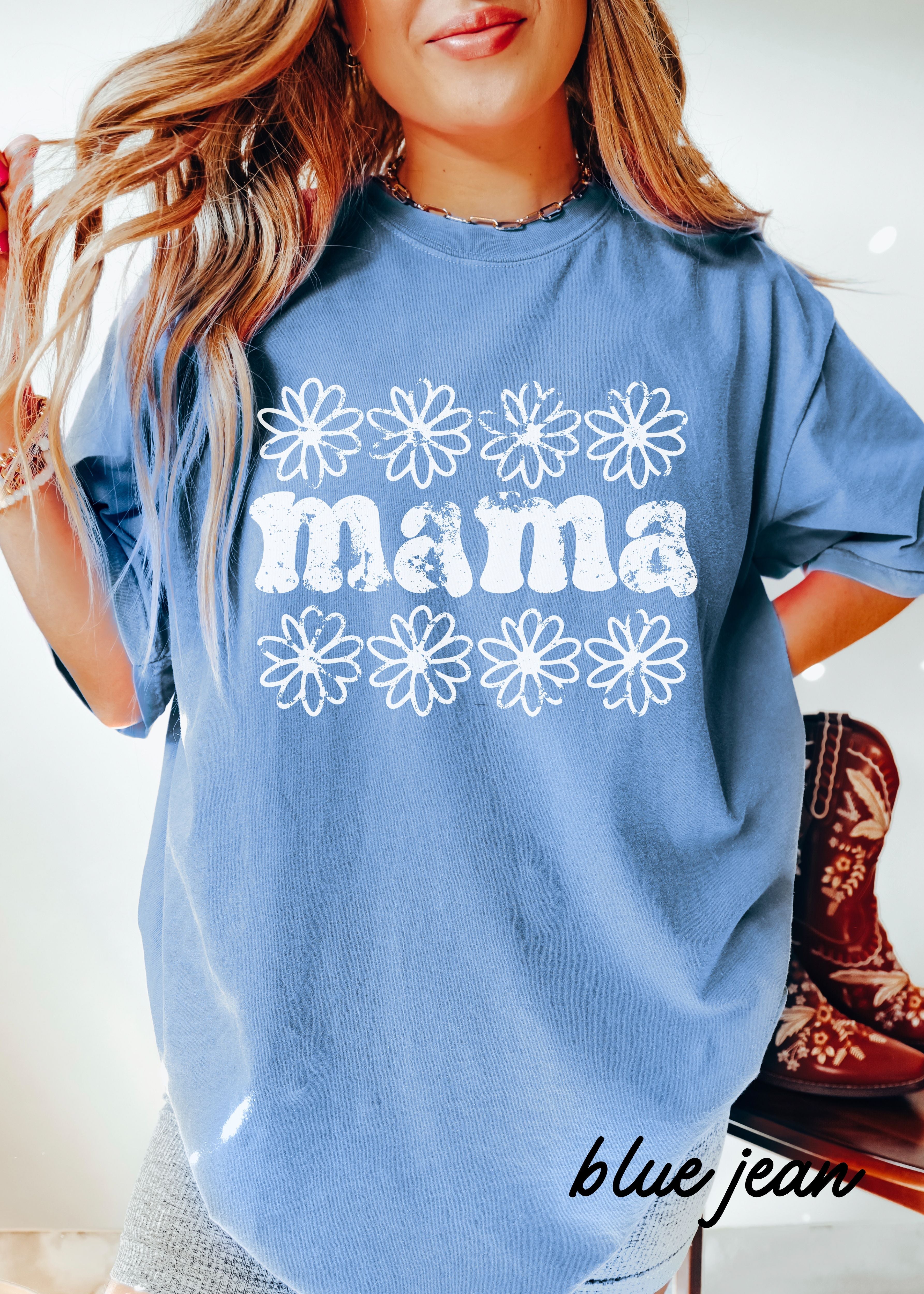 Mama Daisy Floral Tee *12 Colors (S-3X)