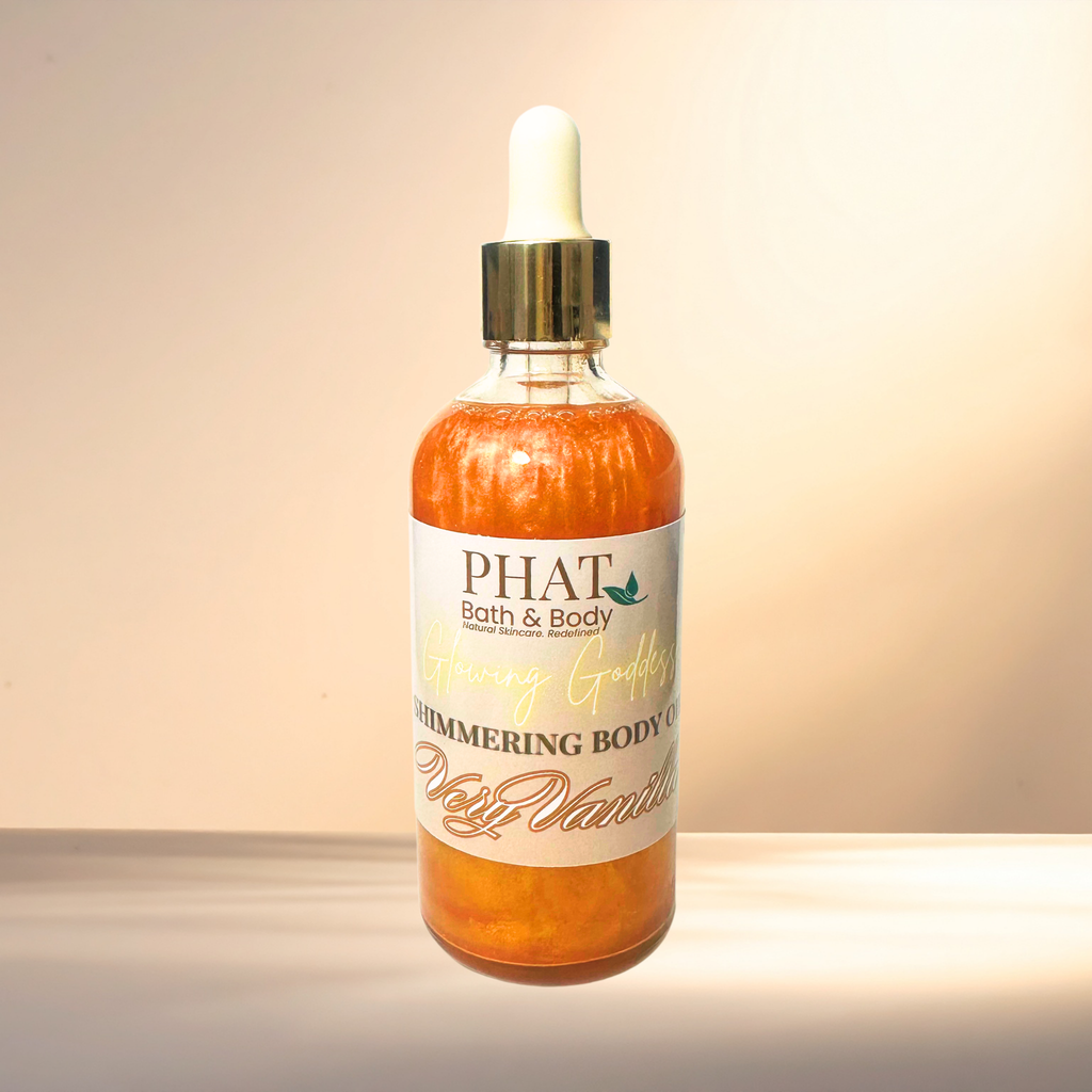 Very Vanilla Glowing Goddess Natural Shimmer Body Oil Golden Glow | 3.2 oz