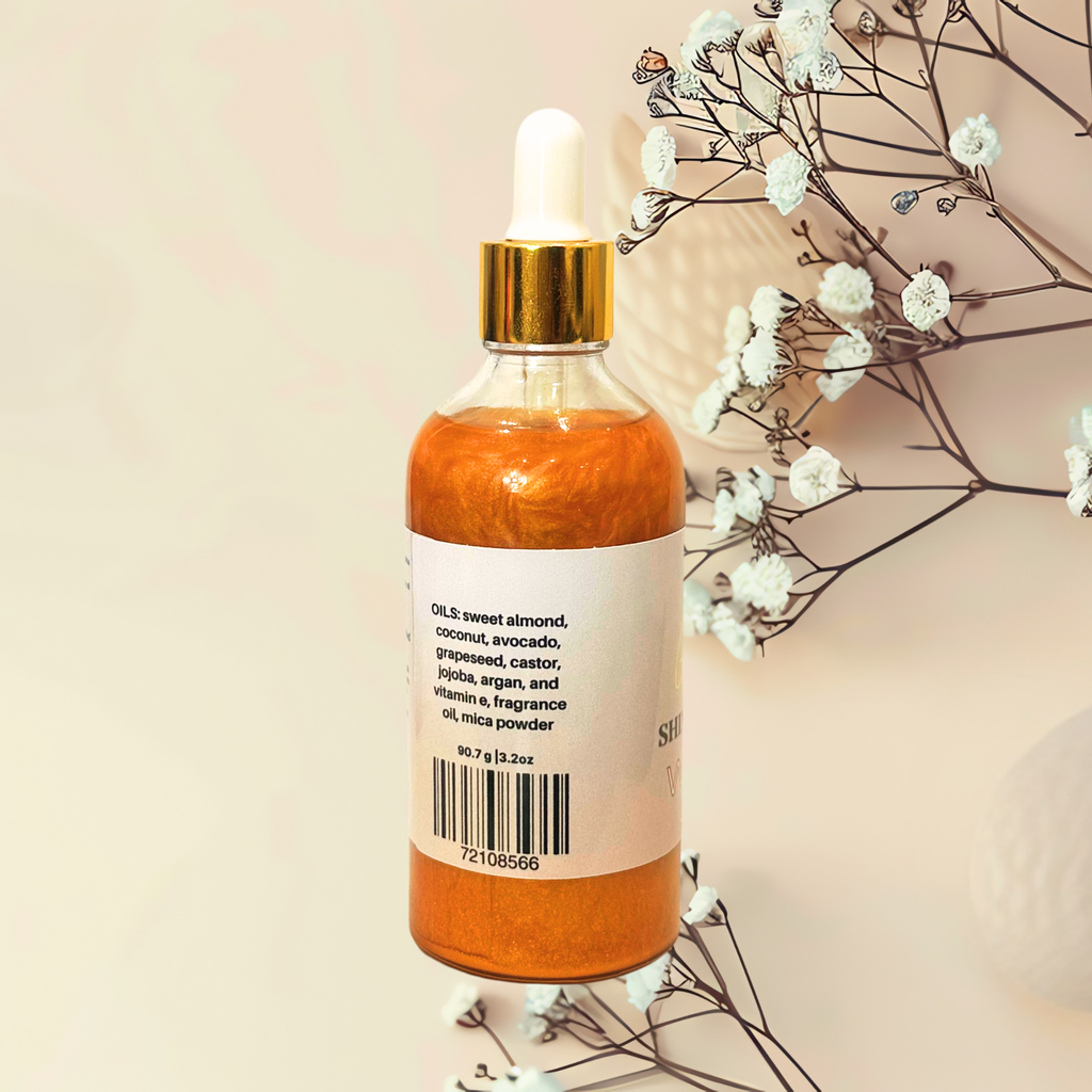 Very Vanilla Glowing Goddess Natural Shimmer Body Oil Golden Glow | 3.2 oz