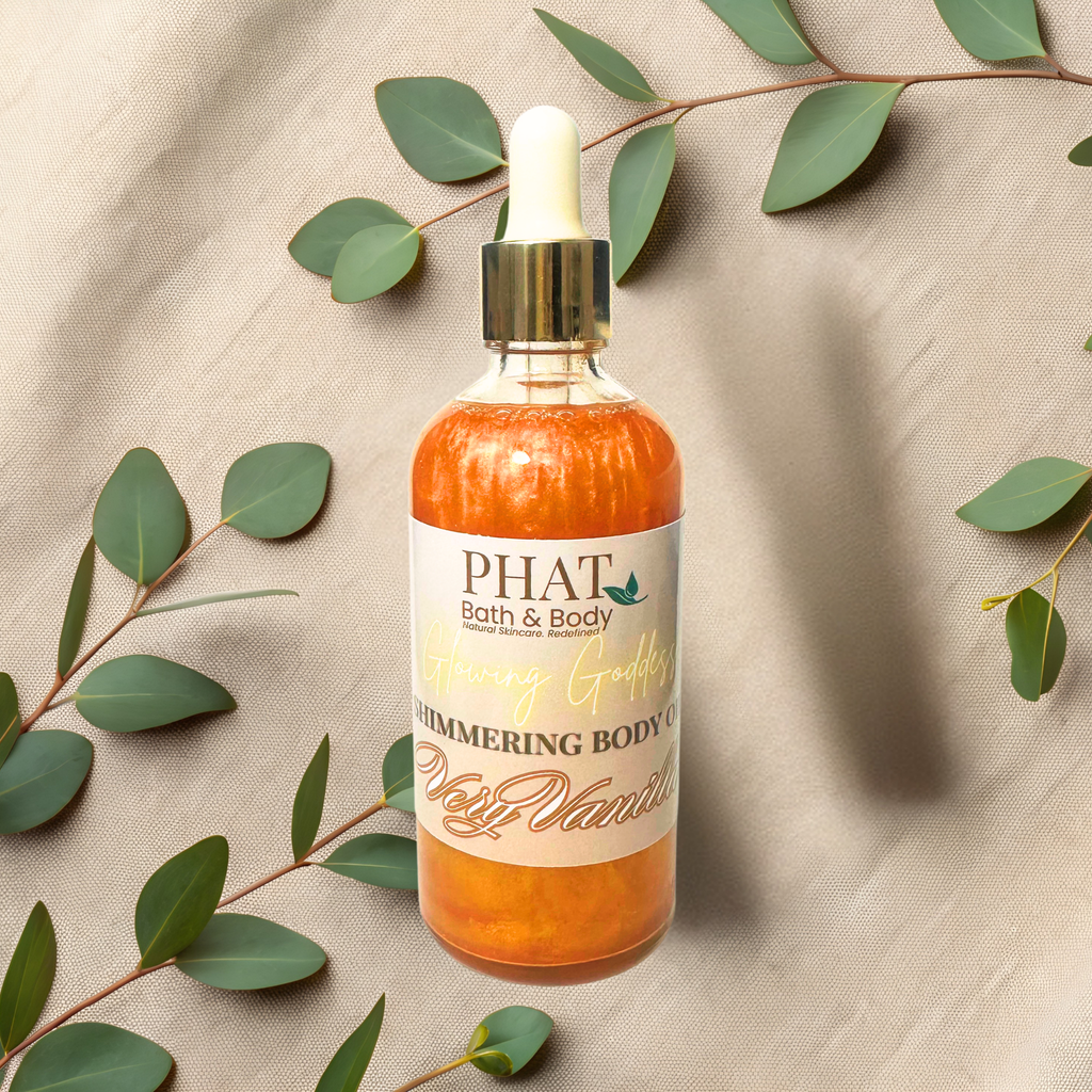 Very Vanilla Glowing Goddess Natural Shimmer Body Oil Golden Glow | 3.2 oz