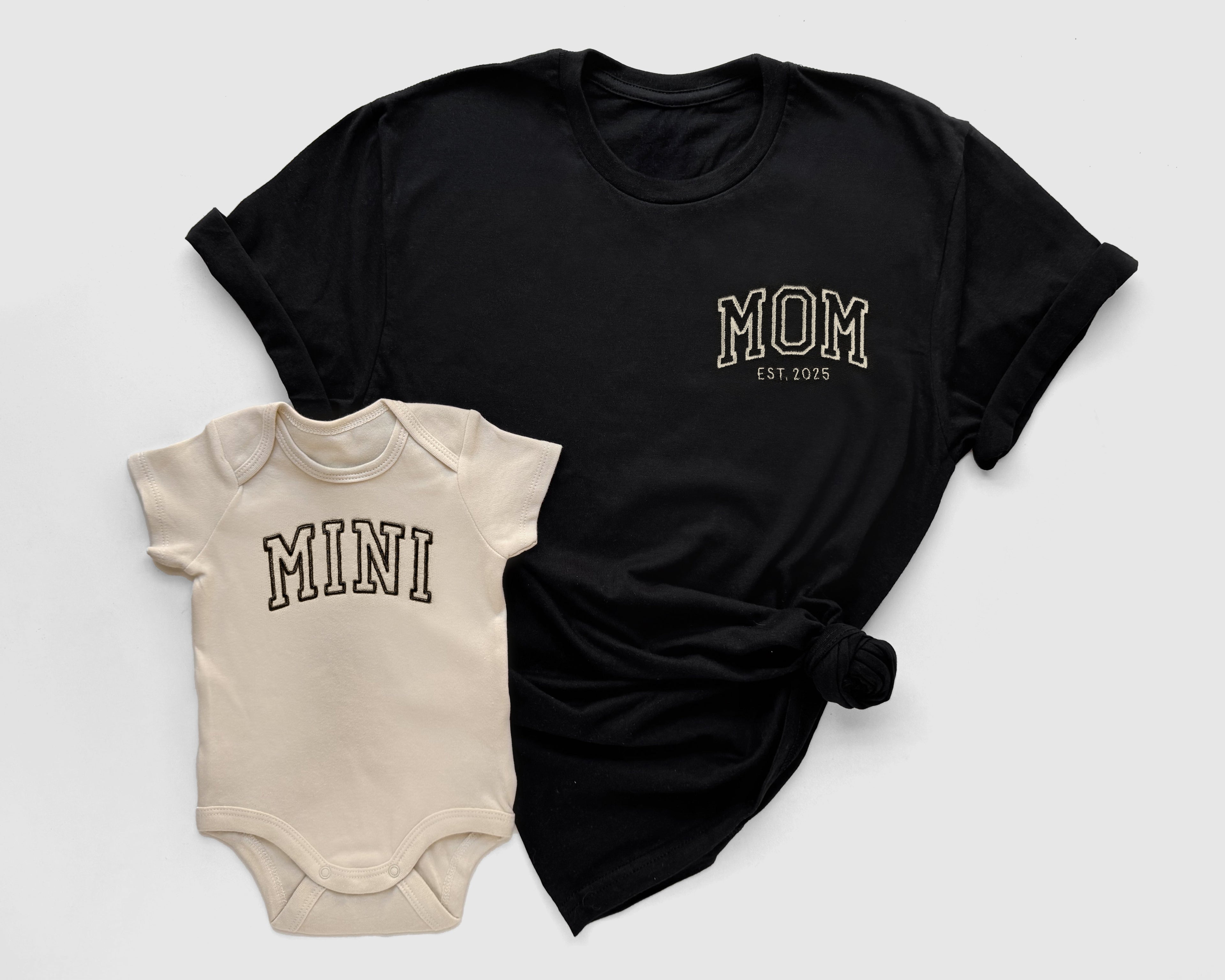 Mom, Dad and Mini Embroidered Family Shirts