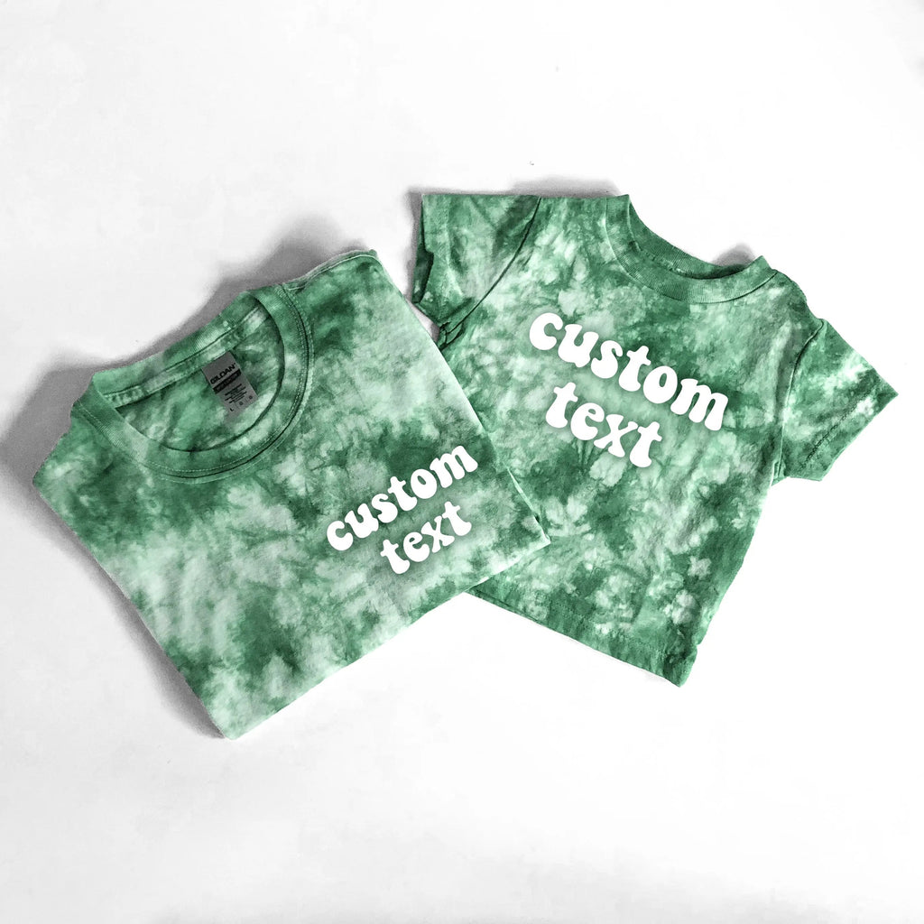 Personalized Tie Dye Shirts | Set of 2 For Adult and Baby Matching