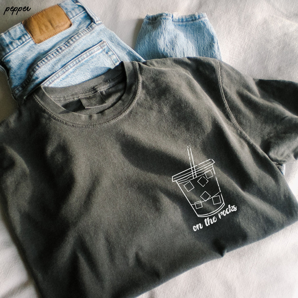 PRE-ORDER: On the Rocks Iced Coffee Tee *6 Colors (S-3X)