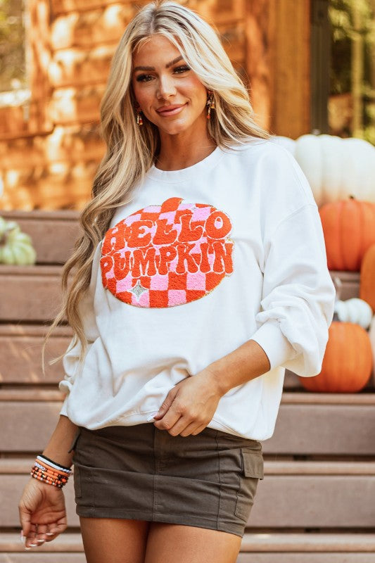 Blair Halloween Pumpkin Patched Pullover Sweatshir