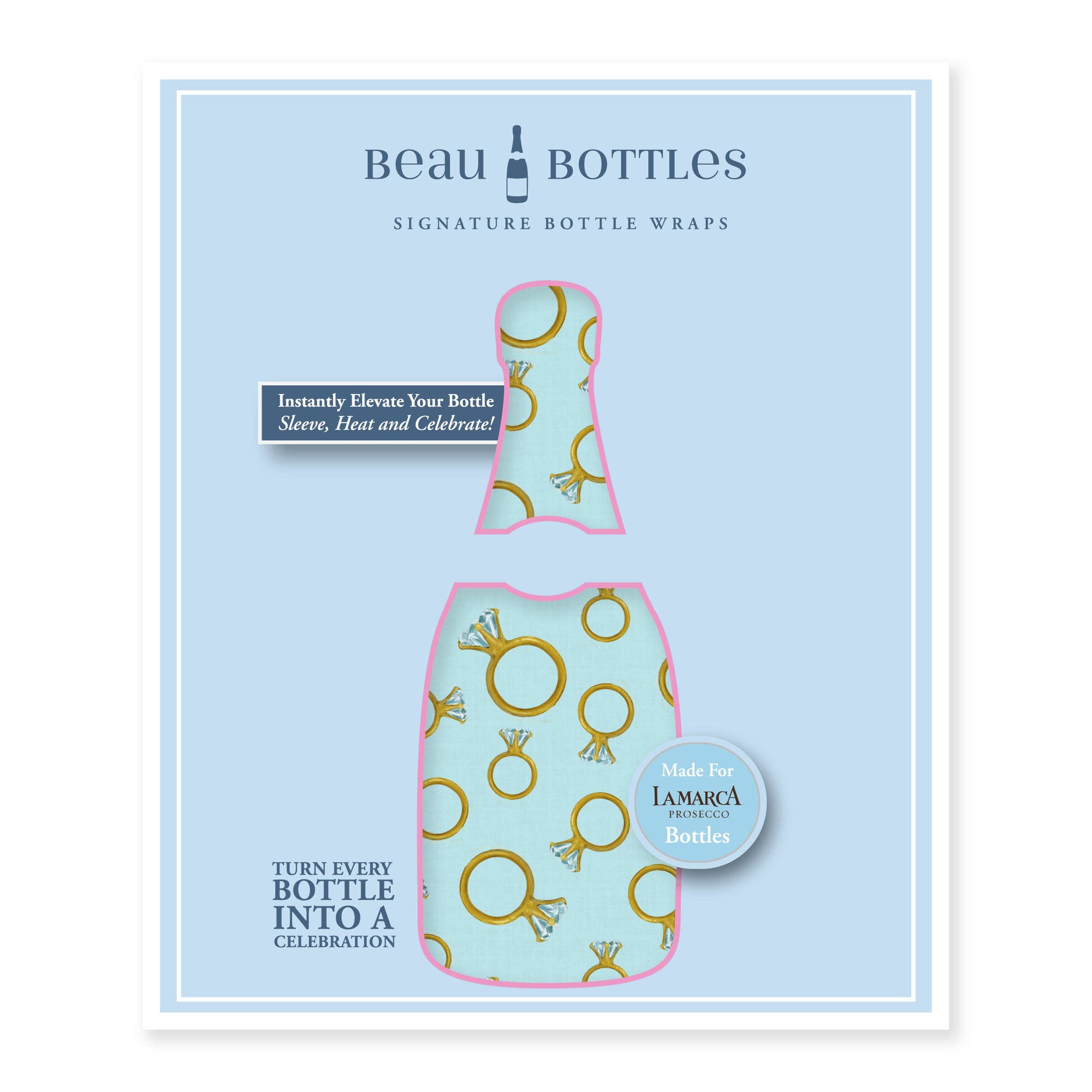 Bottle Wrap Blue Engagement Ring - Prosecco Collection