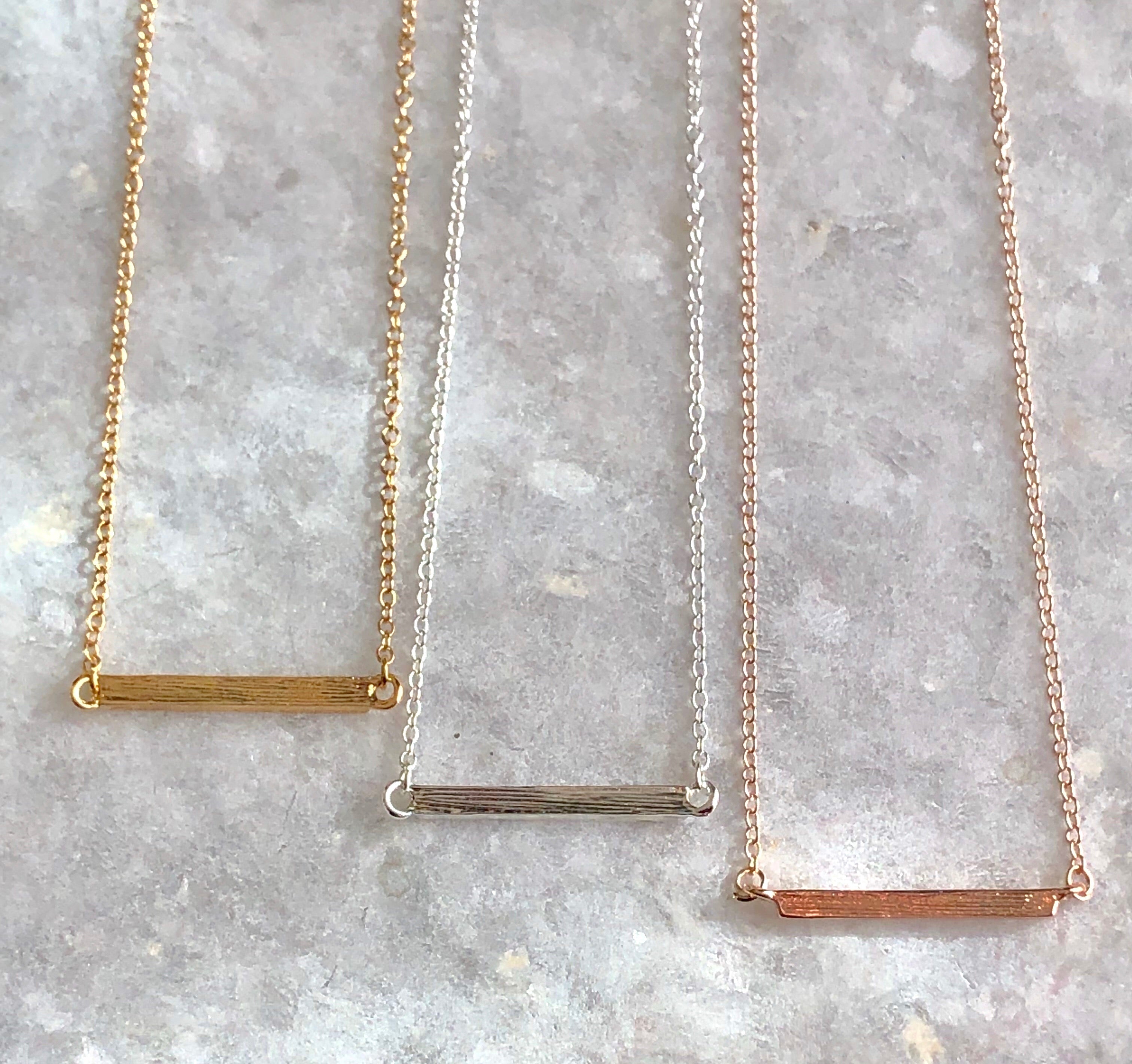 Latitude Bar Pendant Necklace