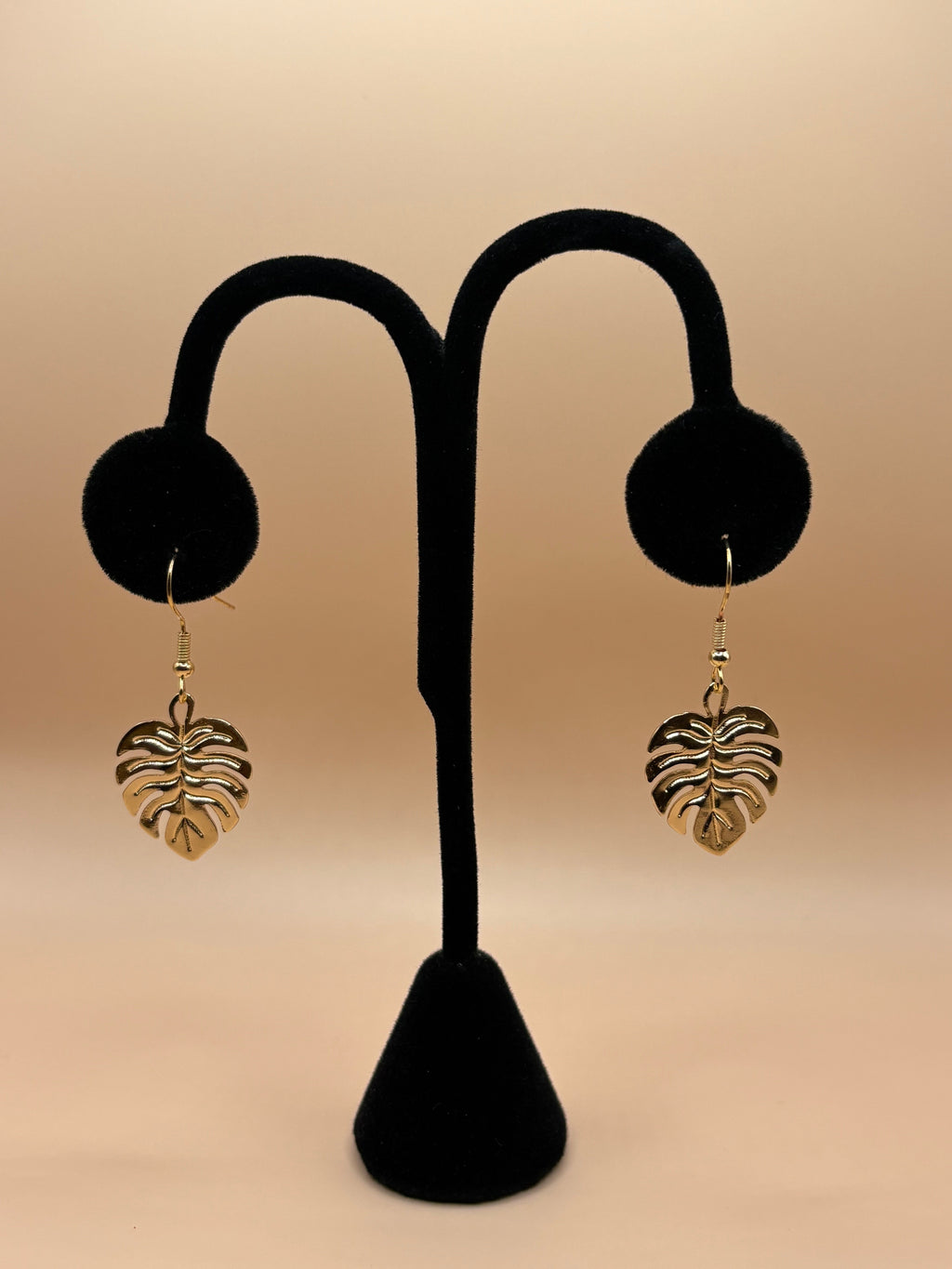 Monstera Gold Earrings